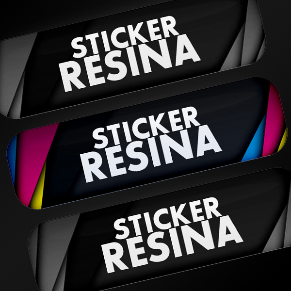 Sticker Resina Rectangular